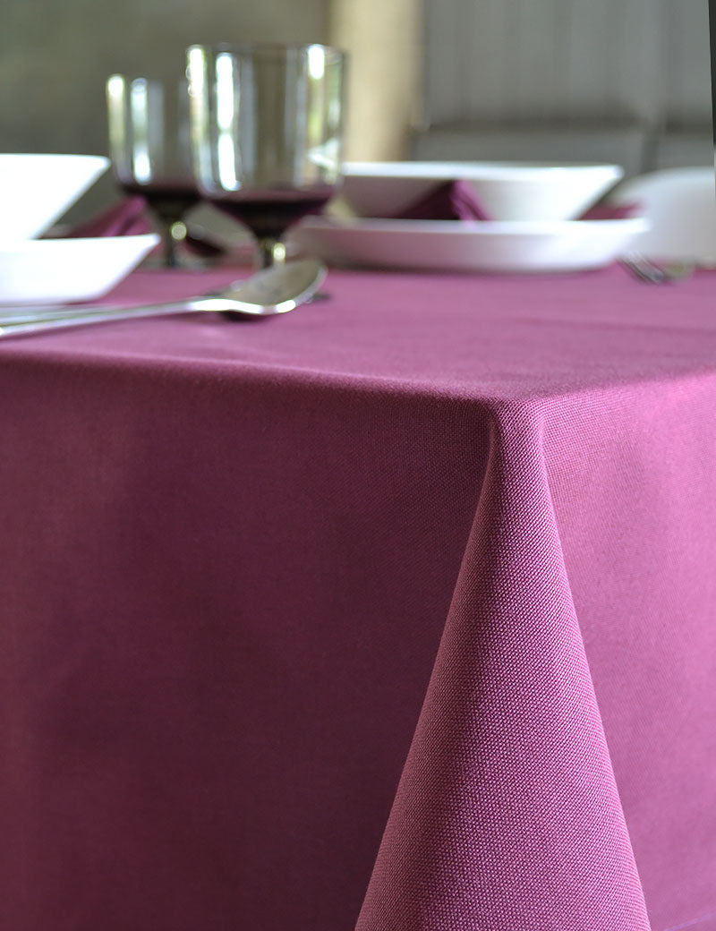 Tablecloth Uni Cotton Burgundy