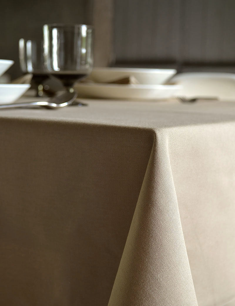 Tablecloth Uni Cotton Café Latte