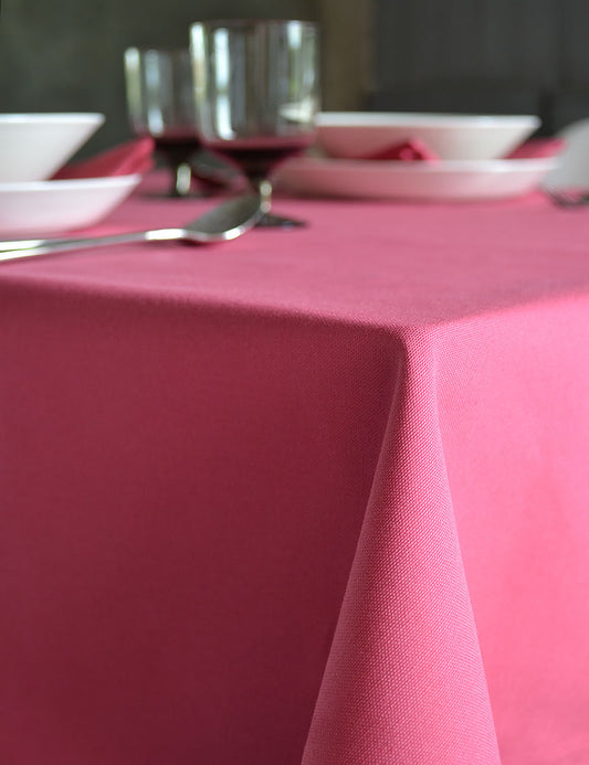 Tablecloth Uni Cotton Raspberry