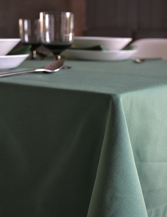 Tablecloth Uni Cotton Green