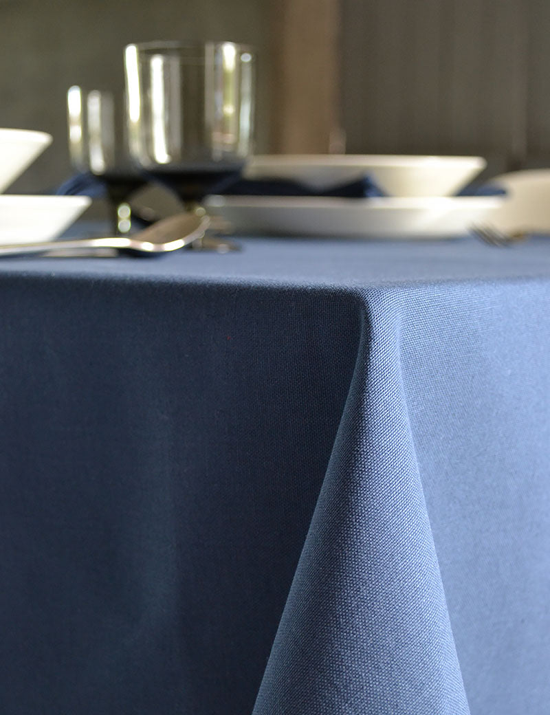 Tablecloth Uni Cotton Indigo