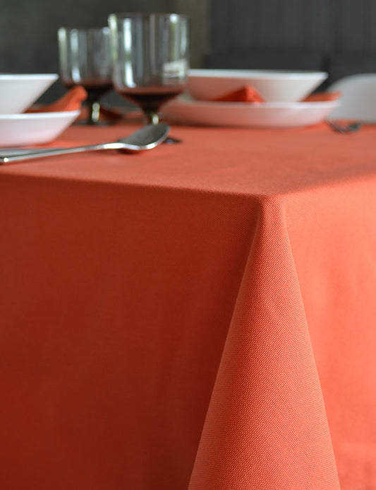 Tablecloth Uni Cotton Pumpkin