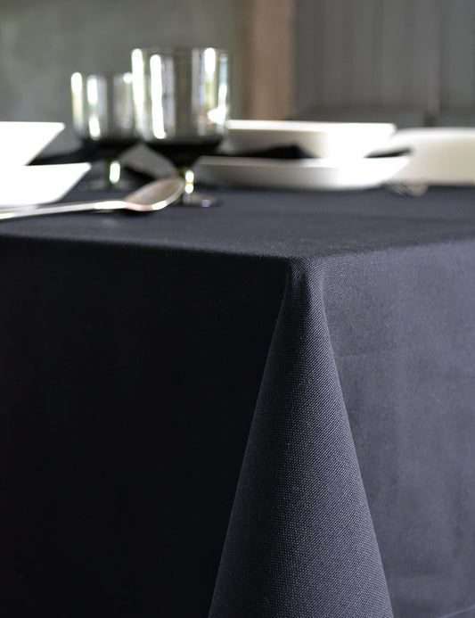 Tablecloth Uni Cotton Black