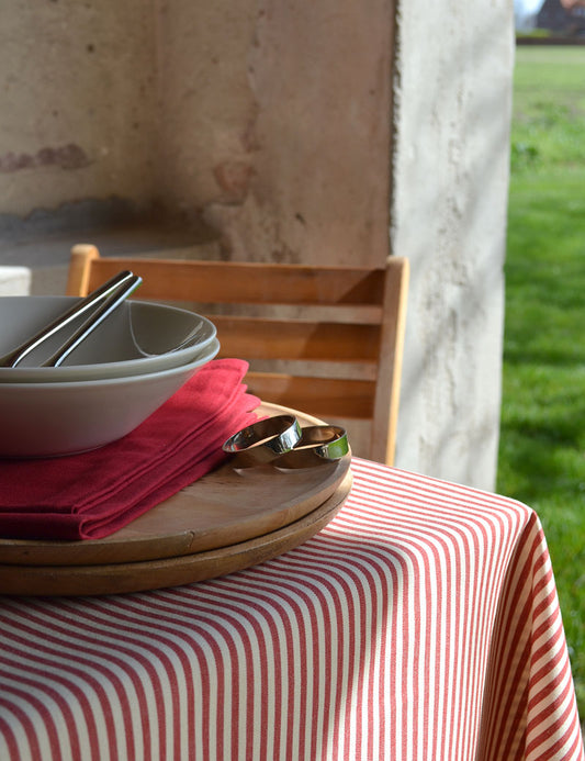 Tablecloth Outdoor Stripe Red