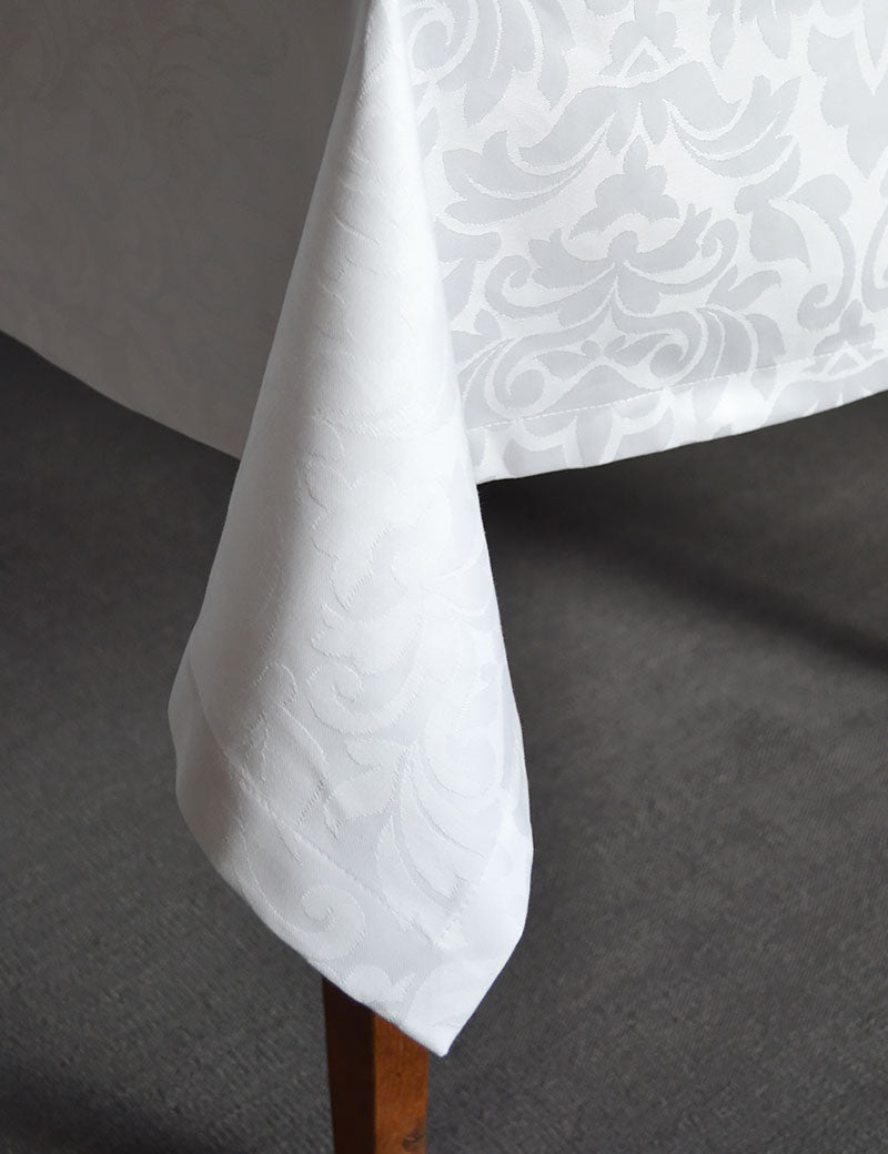 Tablecloth Damask Classic White