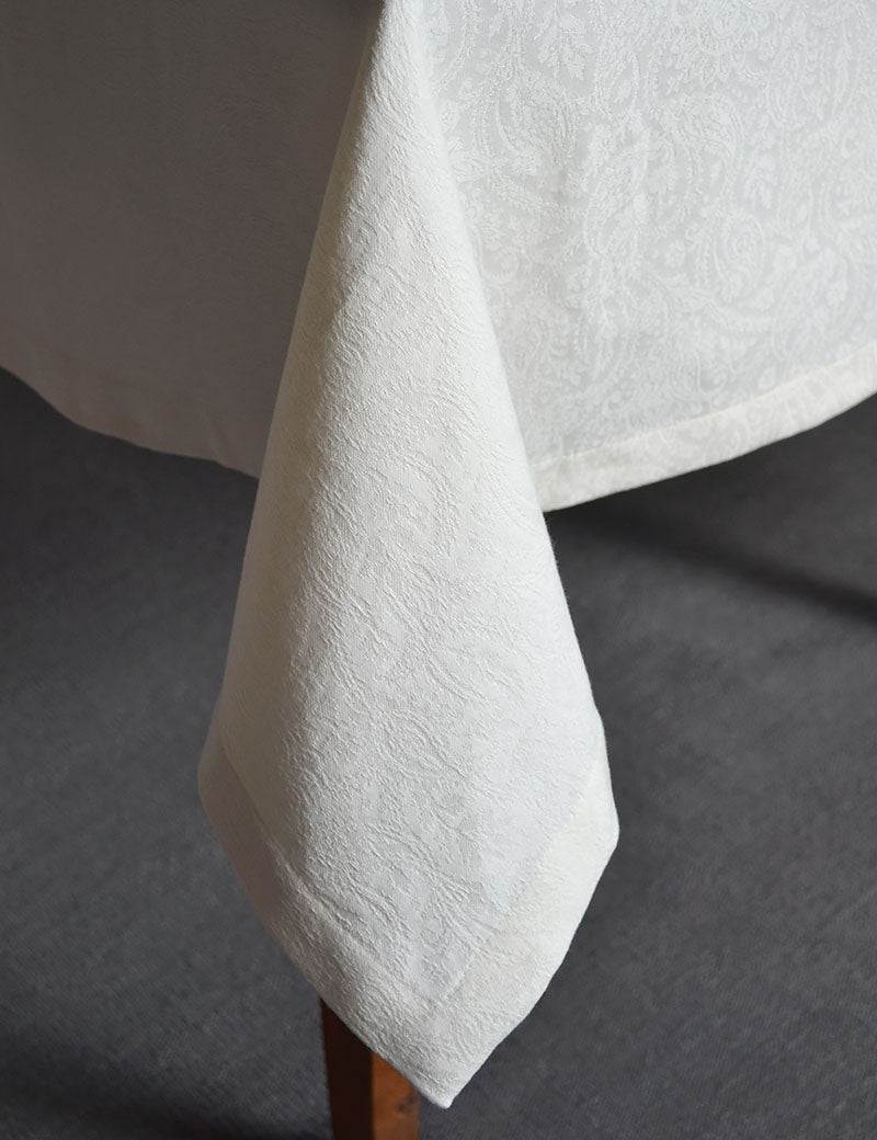 Nappe Damas Paisley Crème