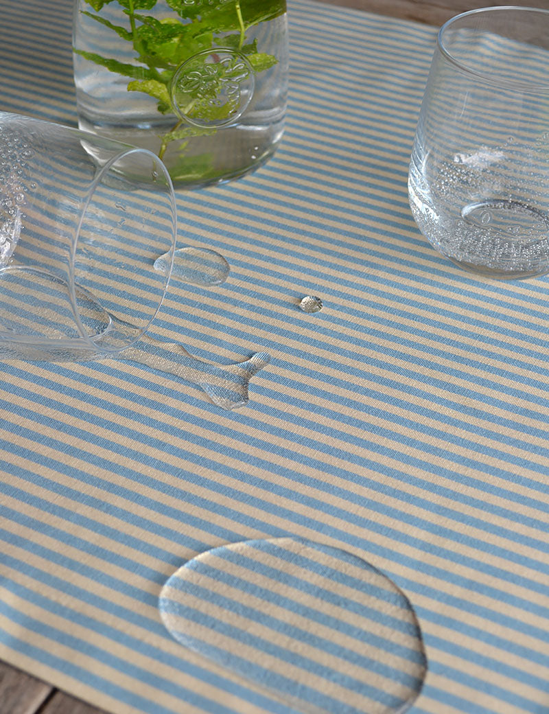 Table runner Outdoor Stripe Blue