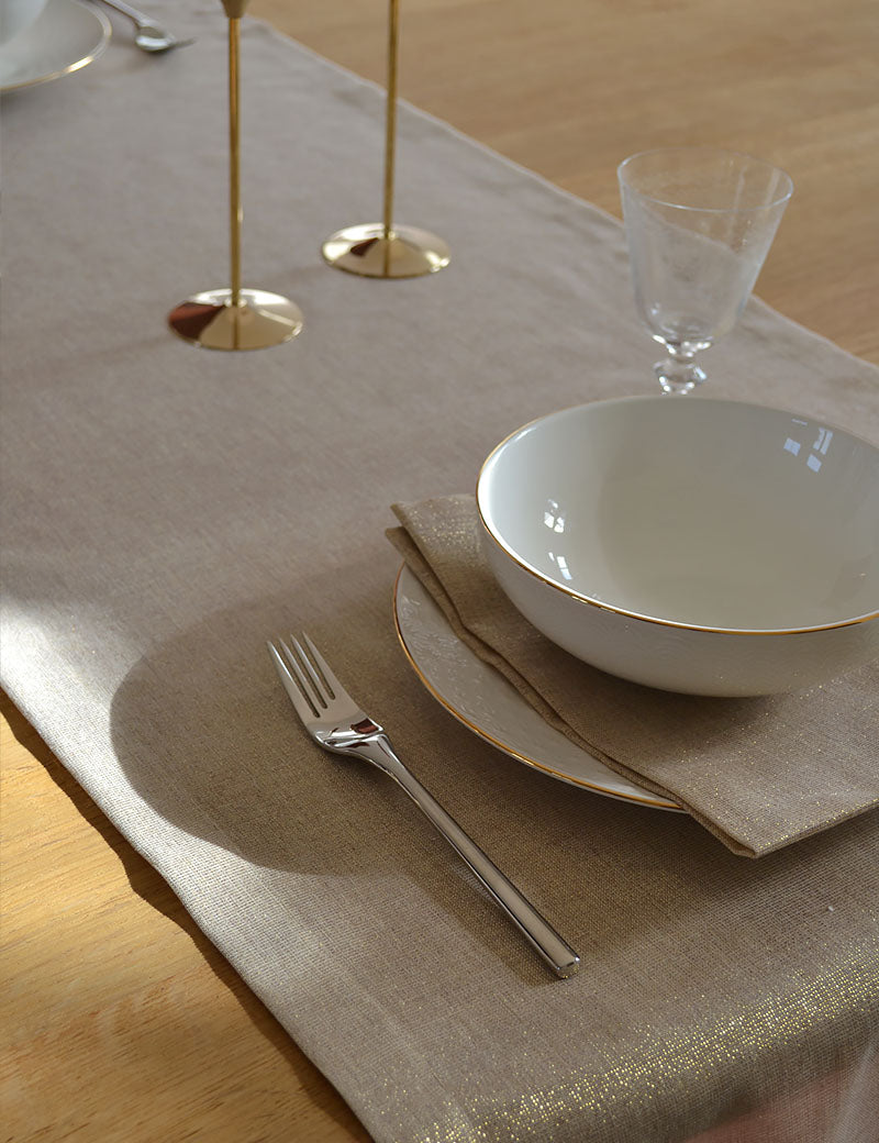 Table runner Shiny-Chic Glitter-Gold Semi-transparent