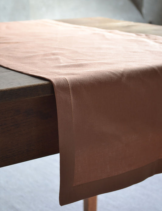 Chemin de table Lin Gastronomie Terracotta