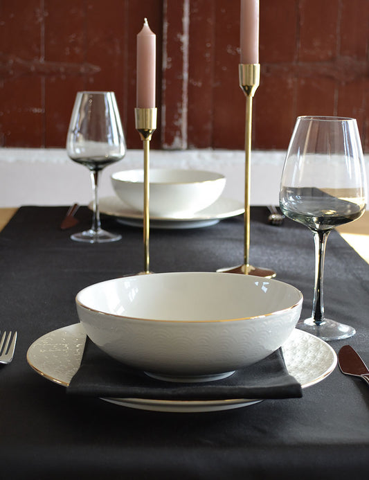 Table runner Shiny-Chic Onyx