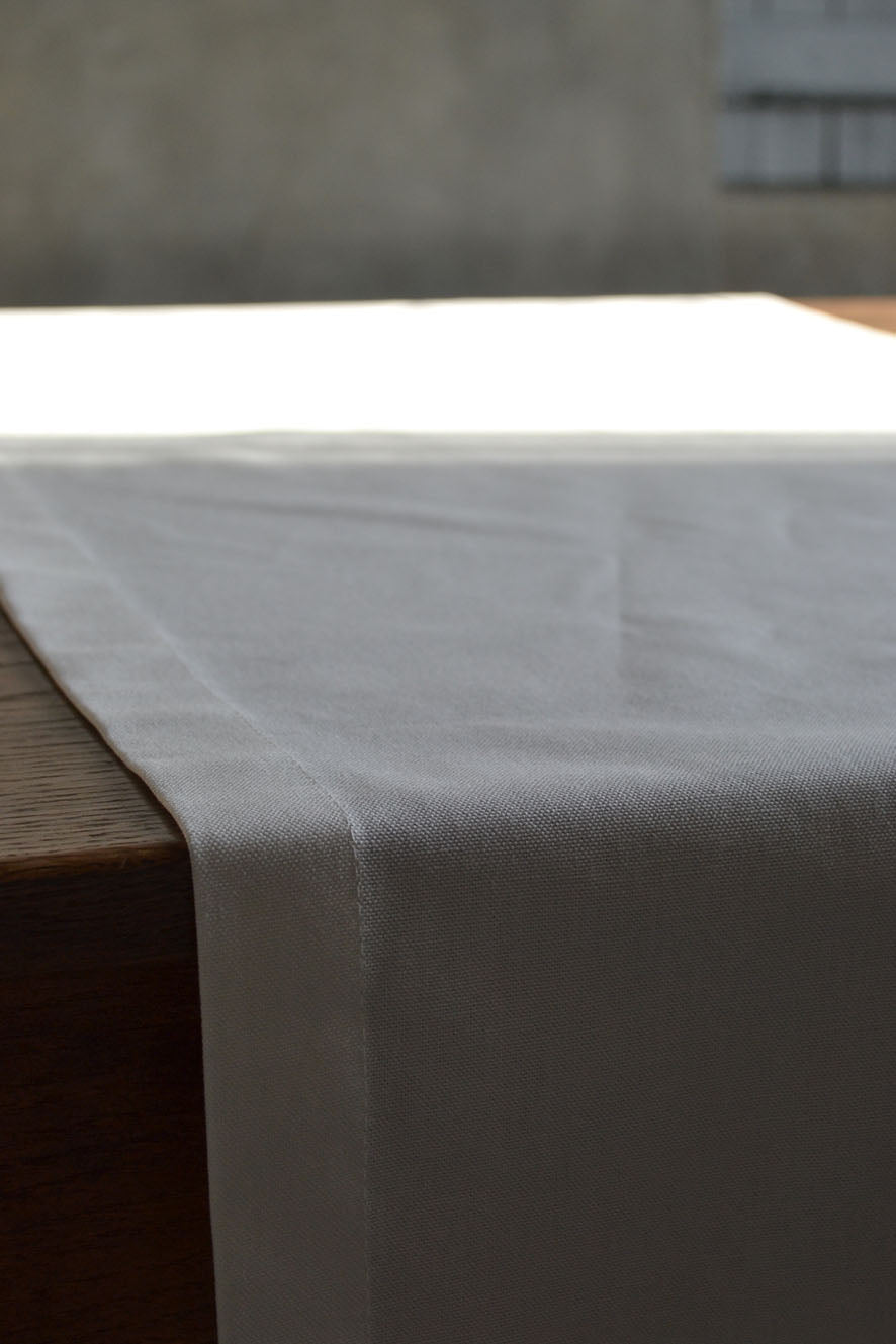 Table runner Uni Cotton Cream