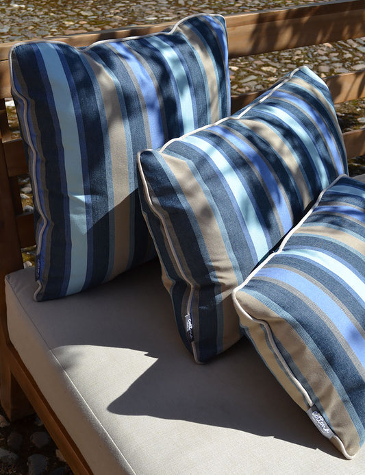 Outdoor decorative cushion Basque Blue