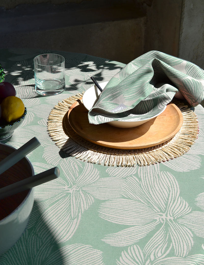 Tablecloth Outdoor Jacquard Olive