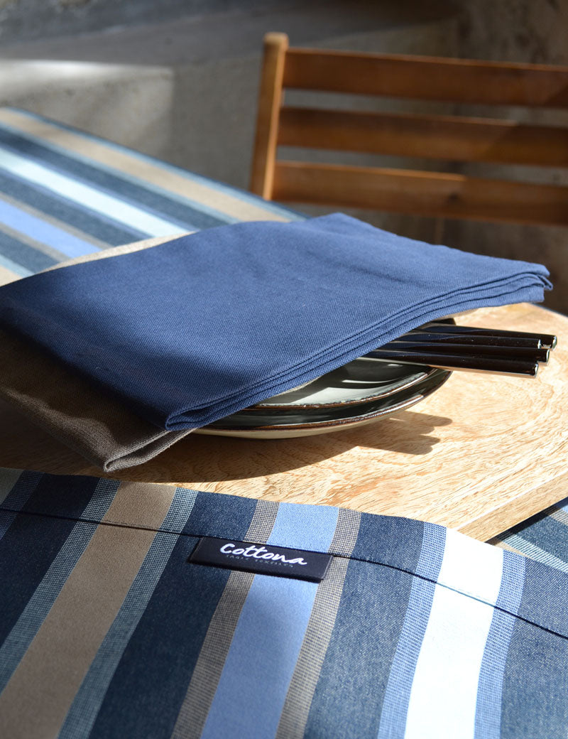 Table runner Outdoor Basque Blue